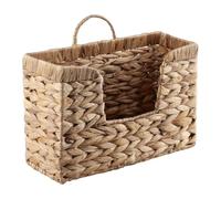 KiKiHong Hanging Storage Baskets,Hand-Woven Storage Organizers Wall Mounted for Mail,Newspapers,Files, Books,Magazine Baskets for Home & Office (Light Brown）