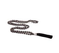 KIKILA Mala Beads 108 Natural Gemstones Japamala Yoga Meditation Hand Knotted Tassel Necklace for Women Men, Large, Stone, No Gemstone