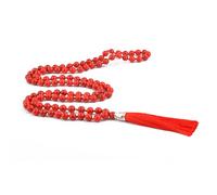 KIKILA Mala Beads 108 Natural Stone GemStones Japamala Yoga Meditation Hand Knotted Beaded Tassel Necklace for Women Men, L, Stone, No Gemstone