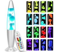 KIKILIVE Mood Lamp, Liquid Motion Lamps Night Lamp- 17 Colour Changing Motion Desk Decor for Stress Relief & Focus, with Remote Control, Handcrafted Kinetic Art for Relaxing/Office/Gift