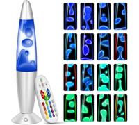 KIKILIVE Mood Lamp, Liquid Motion Lamps Night Lamp- 17 Colour Changing Motion Desk Decor for Stress Relief & Focus, with Remote Control, Handcrafted Kinetic Art for Relaxing/Office/Gift