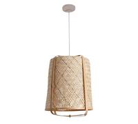 Kikioo Bamboo Pendant Light 40 CM Modern Wicker Hanging Lamp Hand-Woven Lampshade Pendant Light Art Deco Chinese Lantern Chandelier E 27 Farmhouse, Hallway, Restaurant