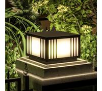 Kikioo Modern Outdoor Post Light Outdoor Pillar Lamps Waterproof For Garden Patio Decoration Gate Bollard Column Lamp Corridor Porch Landscape Light Courtyard Gate Lighting