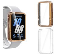 KIKISML 2 PCS Screen Protectors Compatible with Samsung Galaxy Fit 3, Full Protective Ultra Slim Soft TPU Case Cover Compatible with Samsung Galaxy Fit 3 (Clear, Rose Gold)