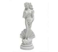 KIKITOY Aphrodite Statue The Birth of Venus 7.6 Inch - Greek Roman Goddess Sculpture, Handmade Resin Art Figurine Classical White Statue, Home & Office Decor
