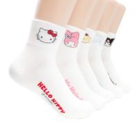 Kikiyasocks Socksense Hello K Character Series Women's Original Crew Socks, Bonbon_5pairs, One size