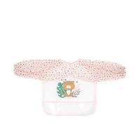 Kikka Boo Eva Long Sleeve Bib With Catcher - Savanna Pink - 3 pcs