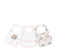 Kikka Boo Eva Terry Bib With Catcher - Savanna Pink - 3 pcs