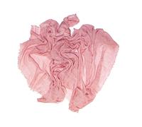 KIKKA MIA - Bamboo - Women's Scarf Made in Italy - Elegant Scarf Accessory High Quality Scarf Made in Italy 100% - Bamboo Solid Colour, Old Pink, One size