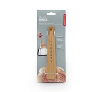 Kikkerland 2-Piece Bamboo Toasty Tong
