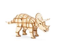 Kikkerland 3D Prehistoric Dinosaur Wooden Jigsaw Puzzle - Triceratops