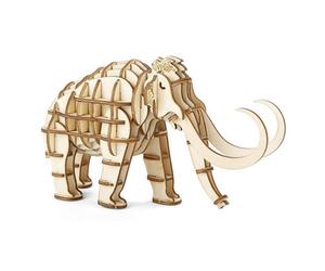 Kikkerland 3D Prehistoric Ice Age Wooden Jigsaw Puzzle - Mammoth
