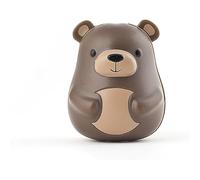 Kikkerland ABS Vinyl Phthalate Bear Toothbrush Holder, Brown