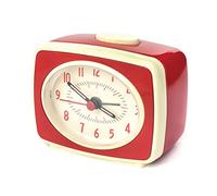 Kikkerland Alarm Clock, red, 9.8 x 6.1 x 8.3 cm