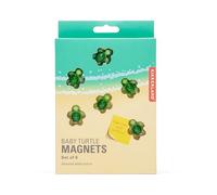 Kikkerland Baby Turtle Magnets - Tiny Decorative Fridge Magnets - Pack of 6
