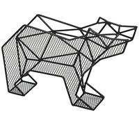 Desktop Organizer Keys Letters Bills Magazines Bear Design Black Metal Wire