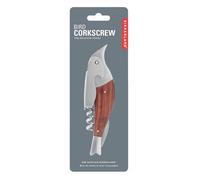 Kikkerland Bird Corkscrew Rosewood Stainless Steel Quirky Kitchen Bottle Opener