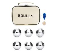 Kikkerland Boules Set Large Action Game, Outdoor, Beach, Lawn Backyard Family Party Games for Adults