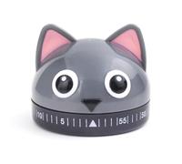 Kikkerland KT44 Kitchen Timer CAT, Steel, Grey