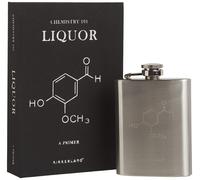 KIKKERLAND Chemistry Flask, Stainless Steel, Black/Silver