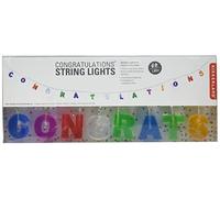 Kikkerland Congratulations String Lights, Multi Color, 183x0.8x3.3 cm