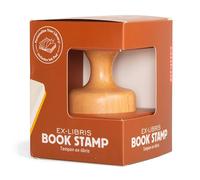 Kikkerland Ex-Libris Book Stamp & Ink Set - Wooden Book Stamp for Personal Library Collection - Gift for Reader, Writer, or Author