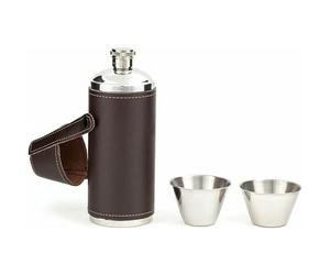 Kikkerland Flask Leather, Brown