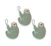Kikkerland Glitter Dinnerware Sponge - Koala Cat and Sloth - Scrub Sponge, Scratch Free (Sloth)
