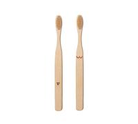Kikkerland - His & Hers Nudie Bamboo Compostable Toothbrush - Set of 2