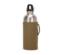 Kikkerland Huckleberry Stainless Steel Water Bottle with Canvas Pouch in Silver | Size: 500ml Kikkerland Silver 500ml