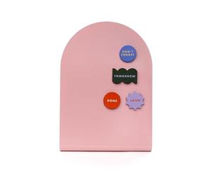 Kikkerland Inkerie Pink Magnetic Memo Board