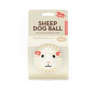 Kikkerland Kobe Sheep Dog Ball - Squaky, Lamb-Scented Rubber Ball for Fetch & Playtime