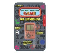 KIKKERLAND Pocket Retro Arcade Game Keycharm - 26 Games with 99 Levels Each