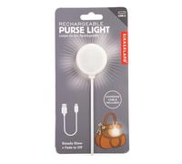 Kikkerland Rechargeable Purse Light - Small Handbag Accessories for Easy Portability & Accessibility with Steady Glow & Fade to Off - Charging Cable Included, USB-C