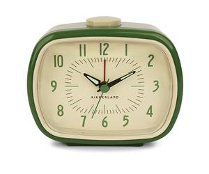 Kikkerland Retro Alarm Clock, Green, ABS, AC08-G