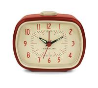 KIKKERLAND Retro Alarm Clock, Red, ABS