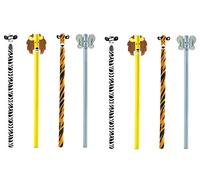 KIKKERLAND Safari Animal Pencil Set (Pack 2 of 4 Pencils)