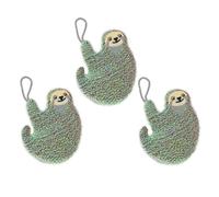 Kikkerland Sloth Sponges Set Of 3 Fun Novelty Scratch Free Kitchen Scourers