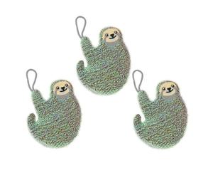 Kikkerland Sloth Sponges Set Of 3 Fun Novelty Scratch Free Kitchen Scourers