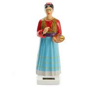 Kikkerland Solar Frida Kahlo Resin Figurine Mexican Painter Desk Decoration 17 x 5 x 7 cm