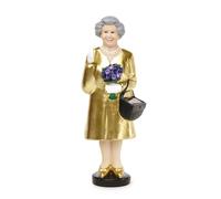 Kikkerland Solar Queen Gold Edition Solar Powered Waving Elizabeth II Novelty