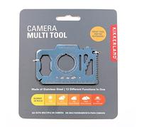 Kikkerland Stainless Steel Portable Compact Gadget Camera Shaped Wallet Slim Multi Tool, EDC, 13 Functions