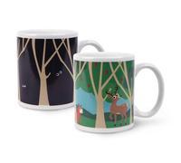 Kikkerland Stoneware Thermographic Ink Woodlands Morph Mug, Multi-Colour, CU85