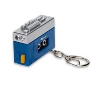 Kikkerland Tape Player LED Keychain - Classic Cassette Player Style with Light & Rewind Sound