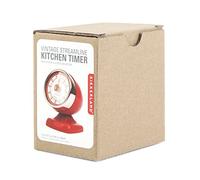 Kikkerland Vintage Streamline Kitchen Timer, Red