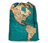 Kikkerland World Map Atlas Travel Laundry Bag Uni Clothes Wash Drawstring Basket