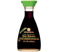Kikkoman Less Sodium Soy Sauce Dispenser, 5-Ounce Glass Bottle (Pack of 4)