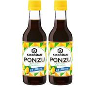 Kikkoman Ponzu Citrus Seasoned Soy Sauce Lemon 250ml (Pack of 2)
