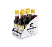 Kikkoman Ponzu Citrus Seasoned Soy Sauce, Lemon, 250ml, (Pack of 6)