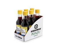 Kikkoman Ponzu Citrus Seasoned Soy Sauce, Lemon, 250ml, (Pack of 6)
